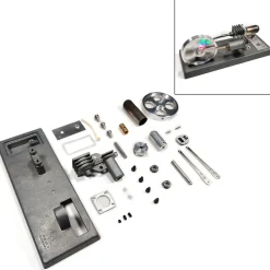 ENJOMOR Vintage γ-Type Stirling Engine Kit with Luminous Flywheel - STEM Toy