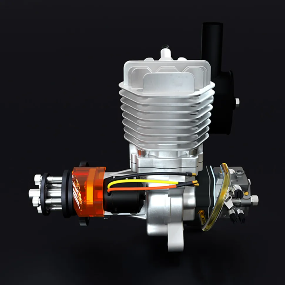EPHIL X-38cc-S Pro Electric Startar Spark Plug Two-Stroke Single Cylinder Side Exhaust Gasoline Engine Model for Fixed-Wing Aircraft Models