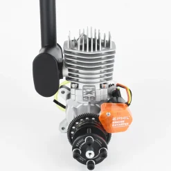 EPHIL X-38cc-S Pro Electric Startar Spark Plug Two-Stroke Single Cylinder Side Exhaust Gasoline Engine Model for Fixed-Wing Aircraft Models
