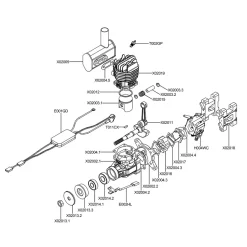 EPHIL XG-20cc-S Glow Plug Two-Stroke Single Cylinder Gasoline Engine Model for Fixed-Wing Aircraft Models