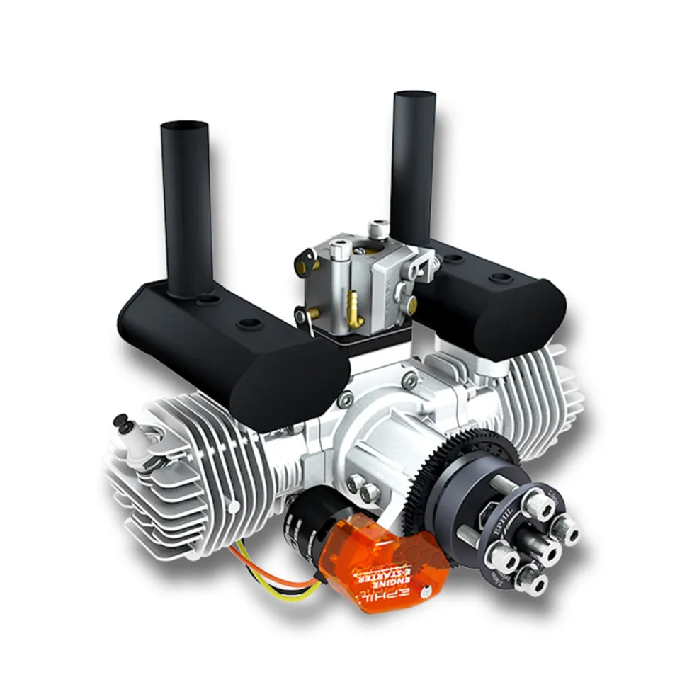 EPHIL XG-40cc-T Two-Stroke Twin-Cylinders Horizontally Opposed Gasoline Engine Model for Fixed-Wing Aircraft Models