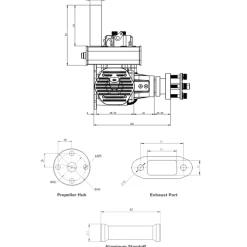 EPHIL XG-40cc-T Two-Stroke Twin-Cylinders Horizontally Opposed Gasoline Engine Model for Fixed-Wing Aircraft Models