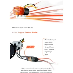 EPHIL XG-40cc-T Two-Stroke Twin-Cylinders Horizontally Opposed Gasoline Engine Model for Fixed-Wing Aircraft Models