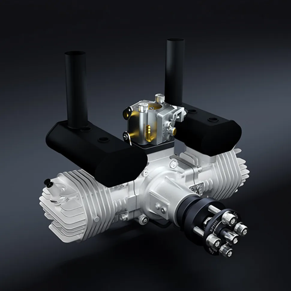 EPHIL XG-40cc-T Two-Stroke Twin-Cylinders Horizontally Opposed Gasoline Engine Model for Fixed-Wing Aircraft Models