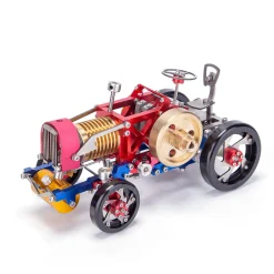 Flame Eater Vacuum Engine Stirling Wheel Tractor Model Educational Mechanical Vehicle Artwork