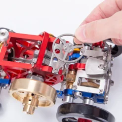 Flame Eater Vacuum Engine Stirling Wheel Tractor Model Educational Mechanical Vehicle Artwork