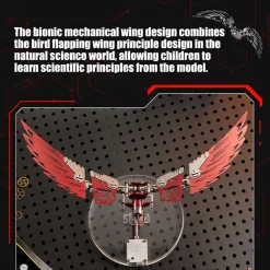 Flaming Shadow 3D Metal Mechanical Ornithopter Assembly Model Kit with Mechanical Transmission