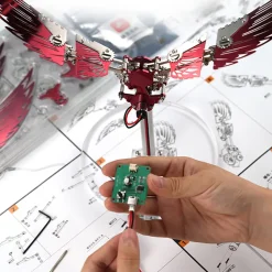 Flaming Shadow 3D Metal Mechanical Ornithopter Assembly Model Kit with Mechanical Transmission