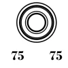 #75 flange bearing (φ5*10*4) for TOYAN FS-S100AC engine (for sku:33ED2966736)
