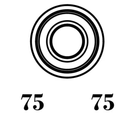 #75 flange bearing (φ5*10*4) for TOYAN FS-S100AC engine (for sku:33ED2966736)