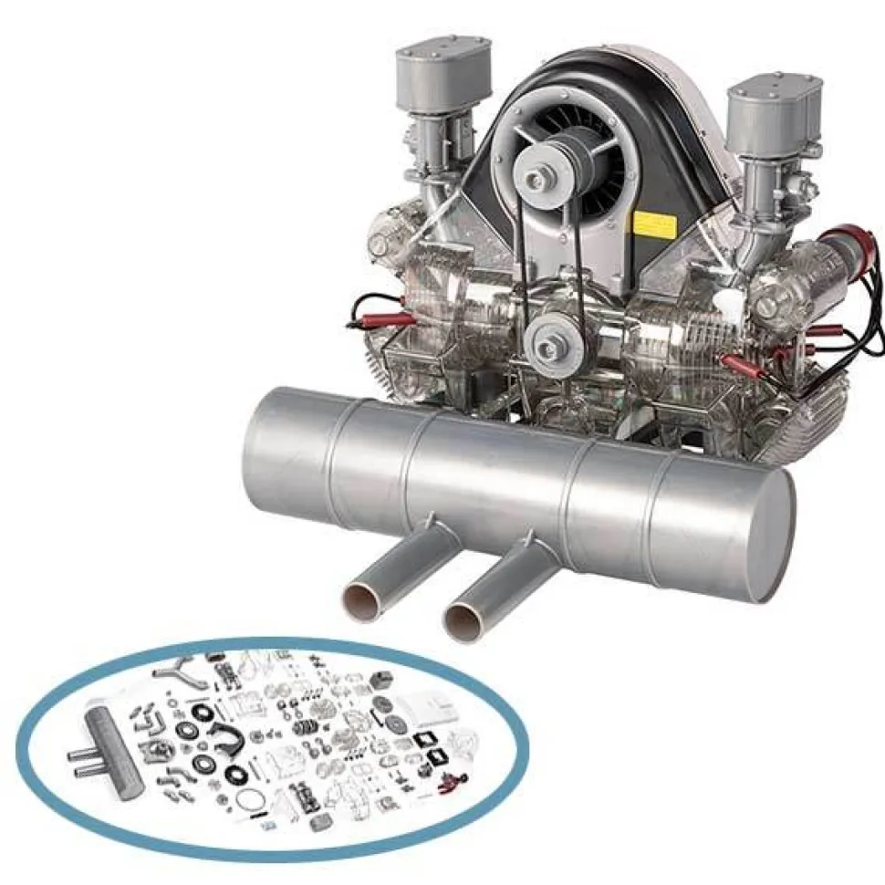 Flat-Four Engine Model Kit - Build Your Own 4 Cylinder Engine That Works - PORSCHE DIY Assembly Kit