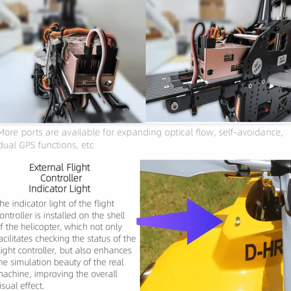 FL500 BO105 500-Class 2.4G 6CH Scale RC Helicopter with L7 Flight Controller & 4-Mode GPS Positioning