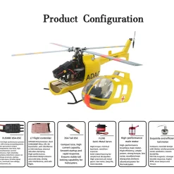 FL500 BO105 500-Class 2.4G 6CH Scale RC Helicopter with L7 Flight Controller & 4-Mode GPS Positioning
