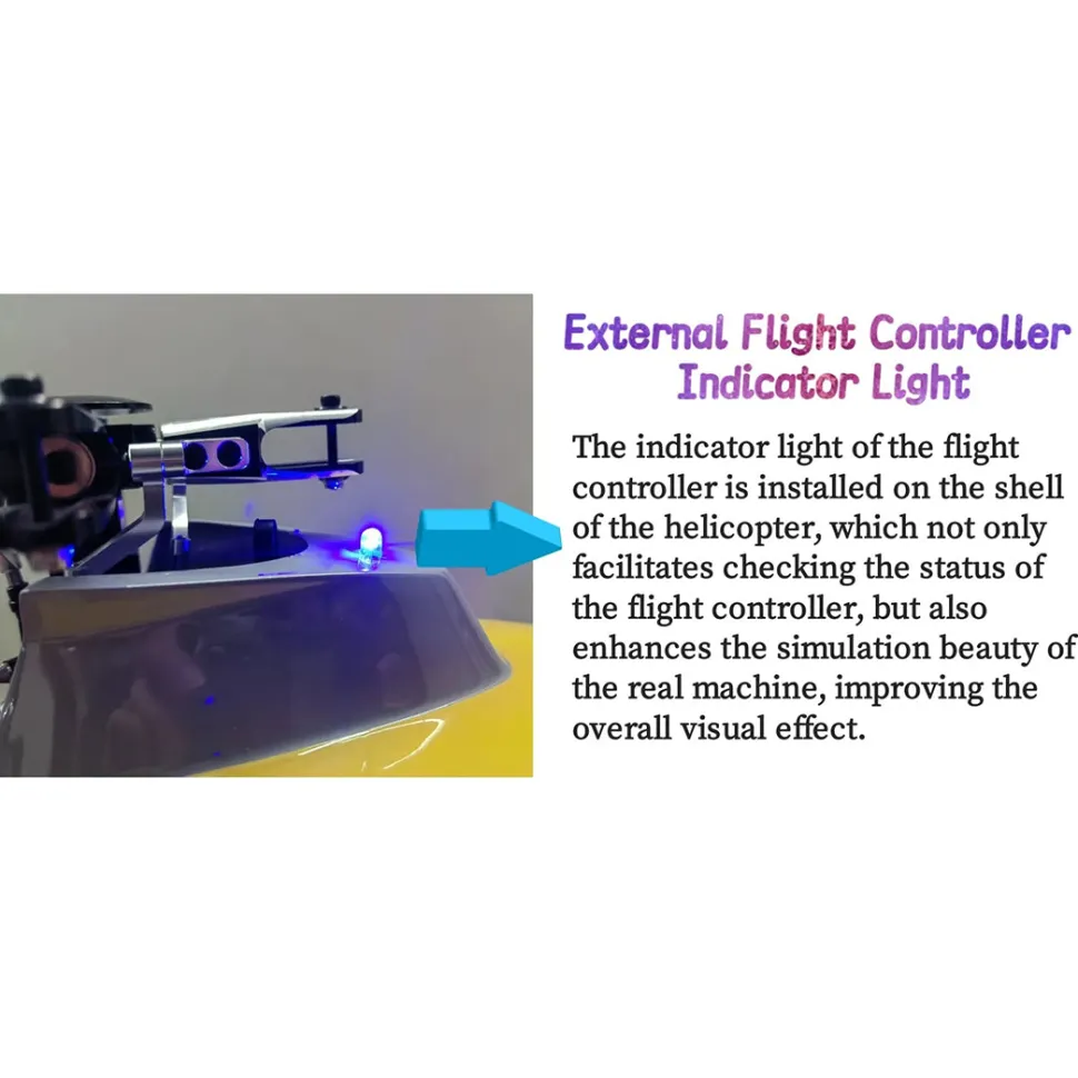 FLISHRC Agusta A109 500-Class RC Helicopter 2.4G 6CH with L7 Flight Controller & 4-Mode GPS Positioning – RTF Version