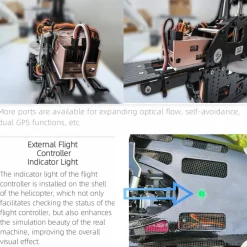 FLISHRC Airwolf Pro FL500 500-Class 6CH Scale RC Helicopter with L7 Flight Controller & 4-Mode GPS, 2.4GHz RTF