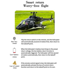 FLISHRC Airwolf Pro FL500 500-Class 6CH Scale RC Helicopter with L7 Flight Controller & 4-Mode GPS, 2.4GHz RTF
