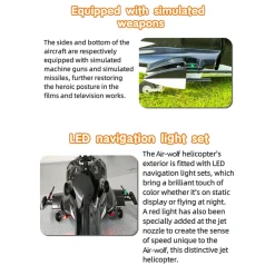 FLISHRC Airwolf Pro FL500 500-Class 6CH Scale RC Helicopter with L7 Flight Controller & 4-Mode GPS, 2.4GHz RTF