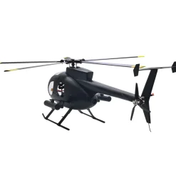 FLISHRC FL500 AH-6 Little Bird 500-Class 2.4G 6CH Scale RC Helicopter Model with L7 Flight Controller and 4-Mode Positioning GPS RTF