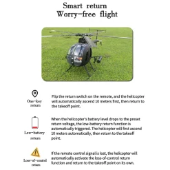 FLISHRC FL500 AH-6 Little Bird 500-Class 2.4G 6CH Scale RC Helicopter Model with L7 Flight Controller and 4-Mode Positioning GPS RTF