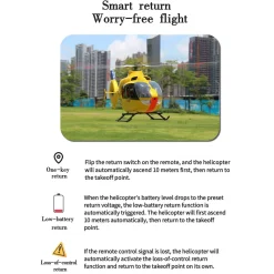 FLISHRC FL500 EC135 500-Class 2.4GHz 6CH Scale RC Helicopter – L7 Flight Controller & 4-Mode GPS Precision Positioning (RTF)