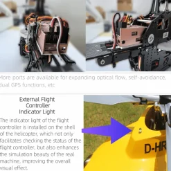 FLISHRC FL500 EC135 500-Class 2.4GHz 6CH Scale RC Helicopter – L7 Flight Controller & 4-Mode GPS Precision Positioning (RTF)