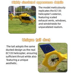 FLISHRC FL500 EC135 500-Class 2.4GHz 6CH Scale RC Helicopter – L7 Flight Controller & 4-Mode GPS Precision Positioning (RTF)