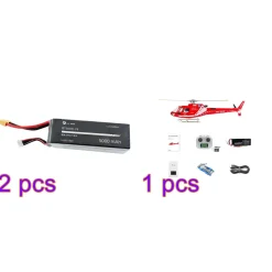 FLYWING AS350 470 Class 2.4G 6CH Quik-Release 3-Rotor Scale RC Military Helicopter Model with ACE Flight Controller, GPS Positioning & Left/Right-Hand Control (RTF Version)