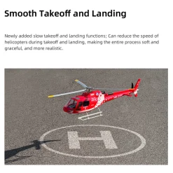FLYWING AS350 470 Class 2.4G 6CH Quik-Release 3-Rotor Scale RC Military Helicopter Model with ACE Flight Controller, GPS Positioning & Left/Right-Hand Control (RTF Version)