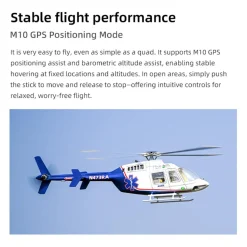 FLYWING BELL-407 470 Size 2.4G 6CH Military RC Helicopter Model With ACE Flight Controller, GPS, Quick Release Rotors and Adjustable Left/Right-Handed Controls (RTF Version)