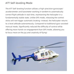 FLYWING BELL-407 470 Size 2.4G 6CH Military RC Helicopter Model With ACE Flight Controller, GPS, Quick Release Rotors and Adjustable Left/Right-Handed Controls (RTF Version)