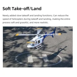FLYWING BELL-407 470 Size 2.4G 6CH Military RC Helicopter Model With ACE Flight Controller, GPS, Quick Release Rotors and Adjustable Left/Right-Handed Controls (RTF Version)
