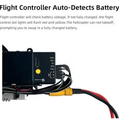 FLYWING BELL-407 470 Size 2.4G 6CH Military RC Helicopter Model With ACE Flight Controller, GPS, Quick Release Rotors and Adjustable Left/Right-Handed Controls (RTF Version)
