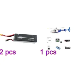 FLYWING BELL-407 470 Size 2.4G 6CH Military RC Helicopter Model With ACE Flight Controller, GPS, Quick Release Rotors and Adjustable Left/Right-Handed Controls (RTF Version)