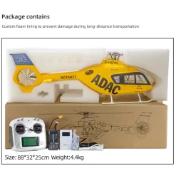 FLYWING EC135 470 Class RC Helicopter Detachable Propellers ADAC 6CH 2.4G with H1 Flight Controller & GPS