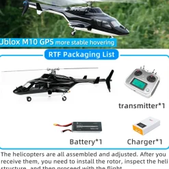 FLYWING FW450L Airwolf 450-Class RC Helicopter 2.4G RC 6CH Electric Airplane Model