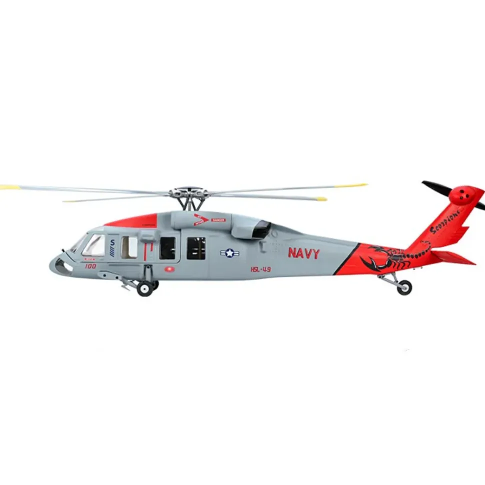 FLYWING MH-60T 2.4G 6CH 470-Class Quick-Release 4-Rotor Scale RC Military Helicopter Model with ACE Flight Controller, GPS Positioning & Left/Right-Hand Control