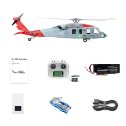 FLYWING MH-60T 2.4G 6CH 470-Class Quick-Release 4-Rotor Scale RC Military Helicopter Model with ACE Flight Controller, GPS Positioning & Left/Right-Hand Control