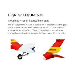 FLYWING MH-60T 2.4G 6CH 470-Class Quick-Release 4-Rotor Scale RC Military Helicopter Model with ACE Flight Controller, GPS Positioning & Left/Right-Hand Control