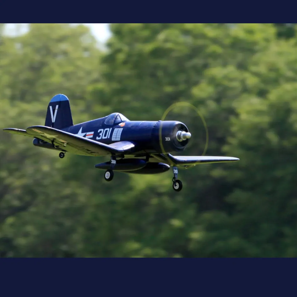 F4U WWII Military RC Airplane, 2.4G 4CH EPP Fixed Wing Scale Aircraft, 800mm Wingspan with JST Connector, No Reflex (RTF Version)