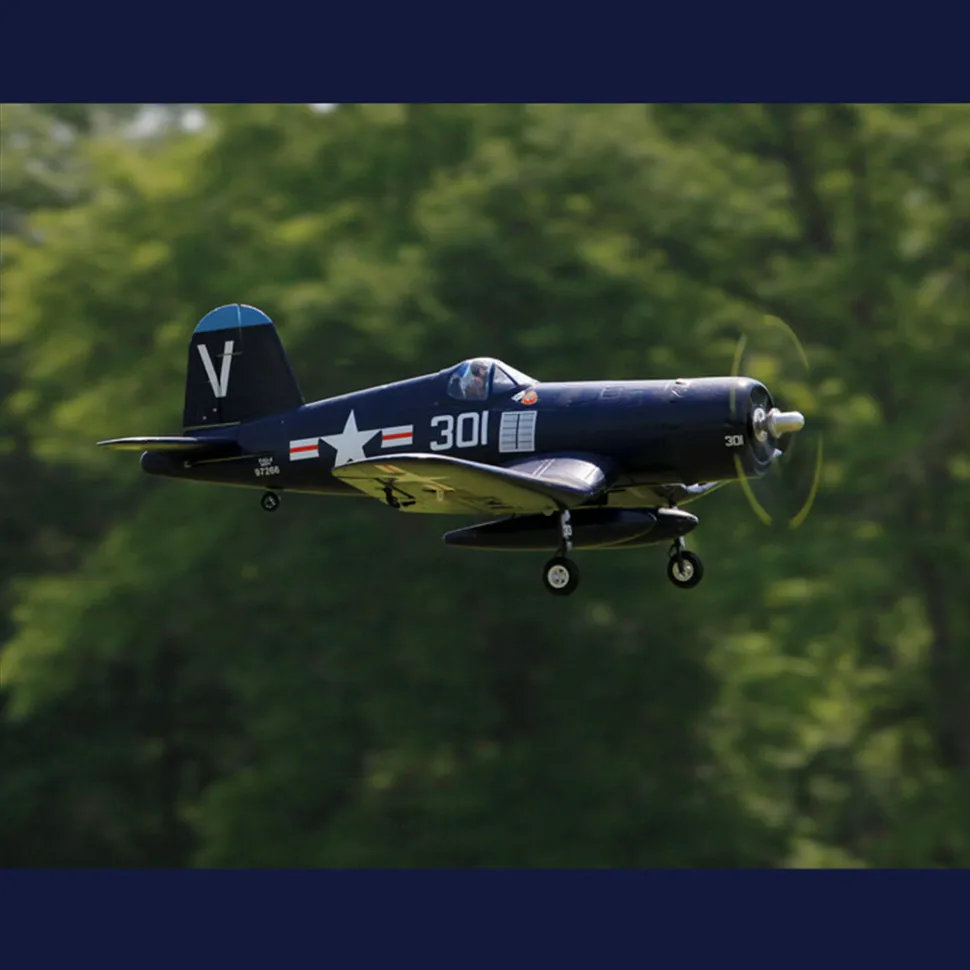 F4U WWII Military RC Airplane, 2.4G 4CH EPP Fixed Wing Scale Aircraft, 800mm Wingspan with JST Connector, No Reflex (RTF Version)