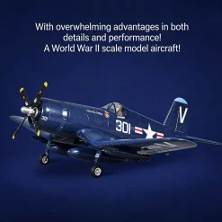 F4U WWII Military RC Airplane, 2.4G 4CH EPP Fixed Wing Scale Aircraft, 800mm Wingspan with JST Connector, No Reflex (RTF Version)