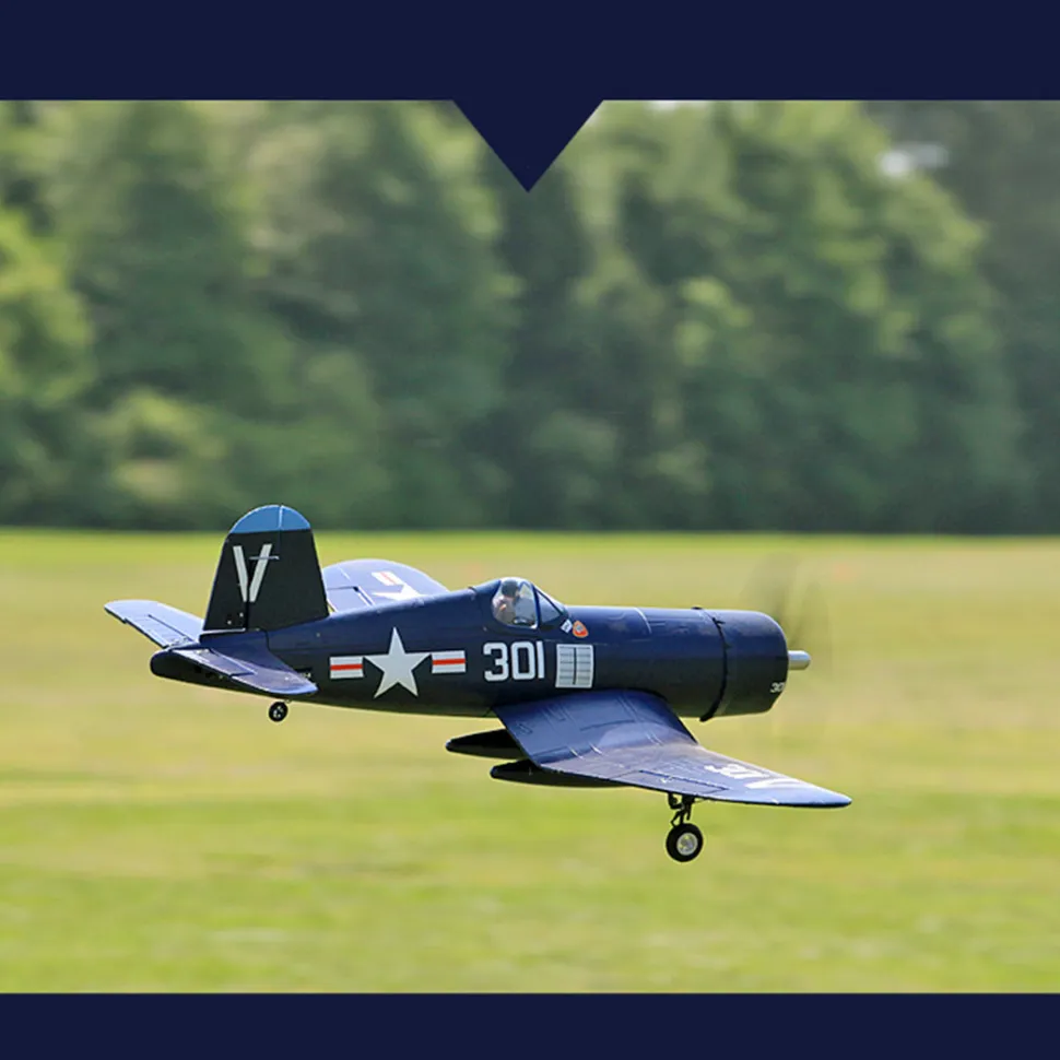 F4U WWII Military RC Airplane, 2.4G 4CH EPP Fixed Wing Scale Aircraft, 800mm Wingspan with JST Connector, No Reflex (RTF Version)