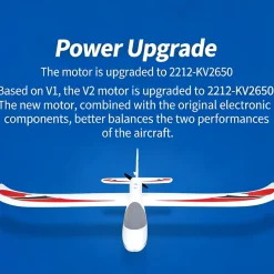 2.4G 4CH EPP Fixed Wing RC Glider, 1280mm Large Wingspan, JST Connector, No Reflex (RTF Version)