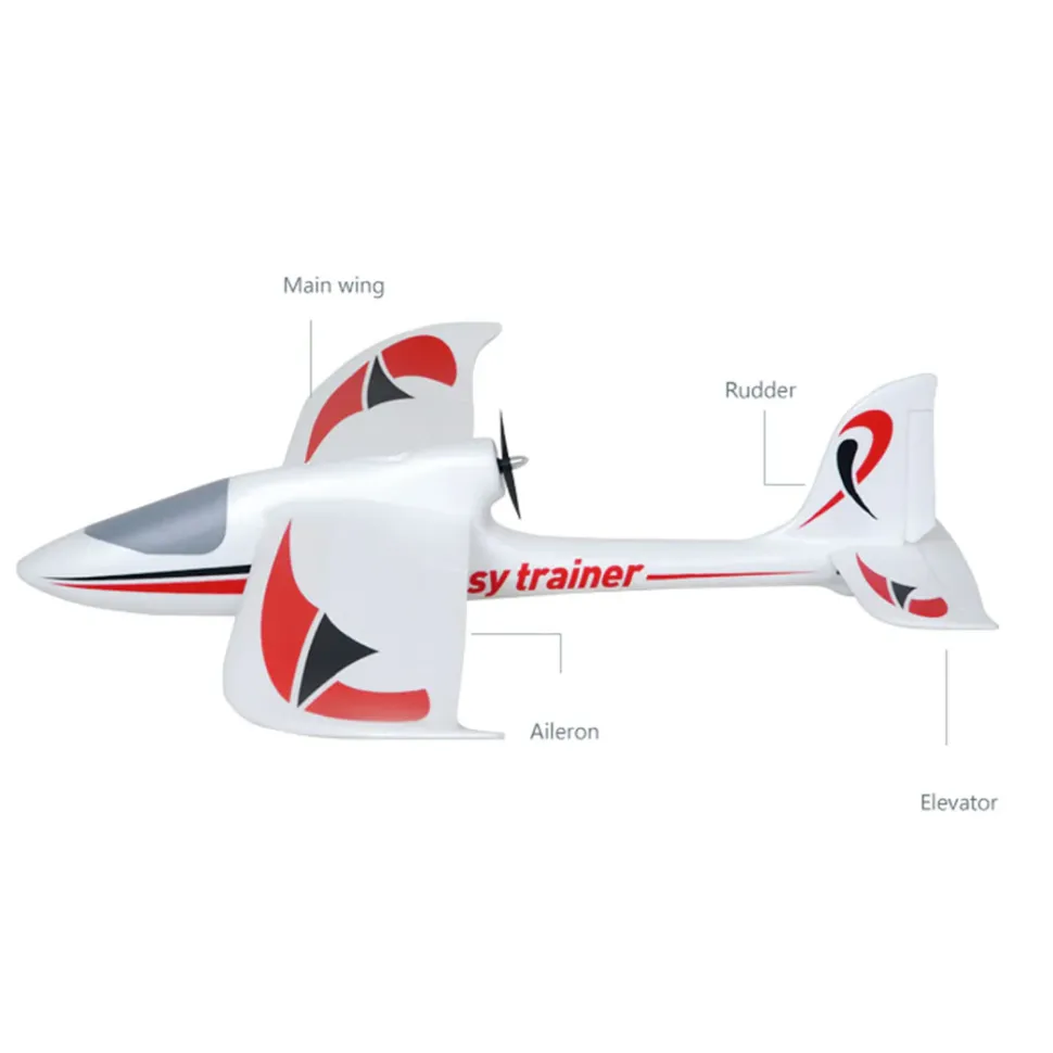 2.4G 4CH EPP Fixed Wing RC Glider, 1280mm Large Wingspan, JST Connector, No Reflex (RTF Version)