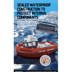 1/72 2.4Ghz RC Electric Tugboat Model RTR Version