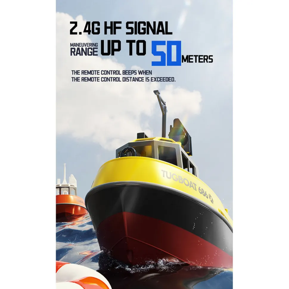 1/72 2.4Ghz RC Electric Tugboat Model RTR Version