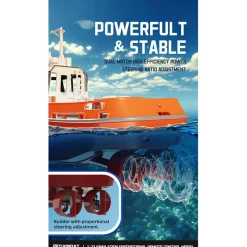 1/72 2.4Ghz RC Electric Tugboat Model RTR Version