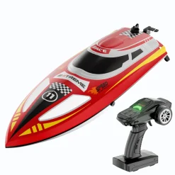 2.4GHz Remote Control Speedboat - 30KM/H High-Speed Electric Racing Boat with LED Night Lights