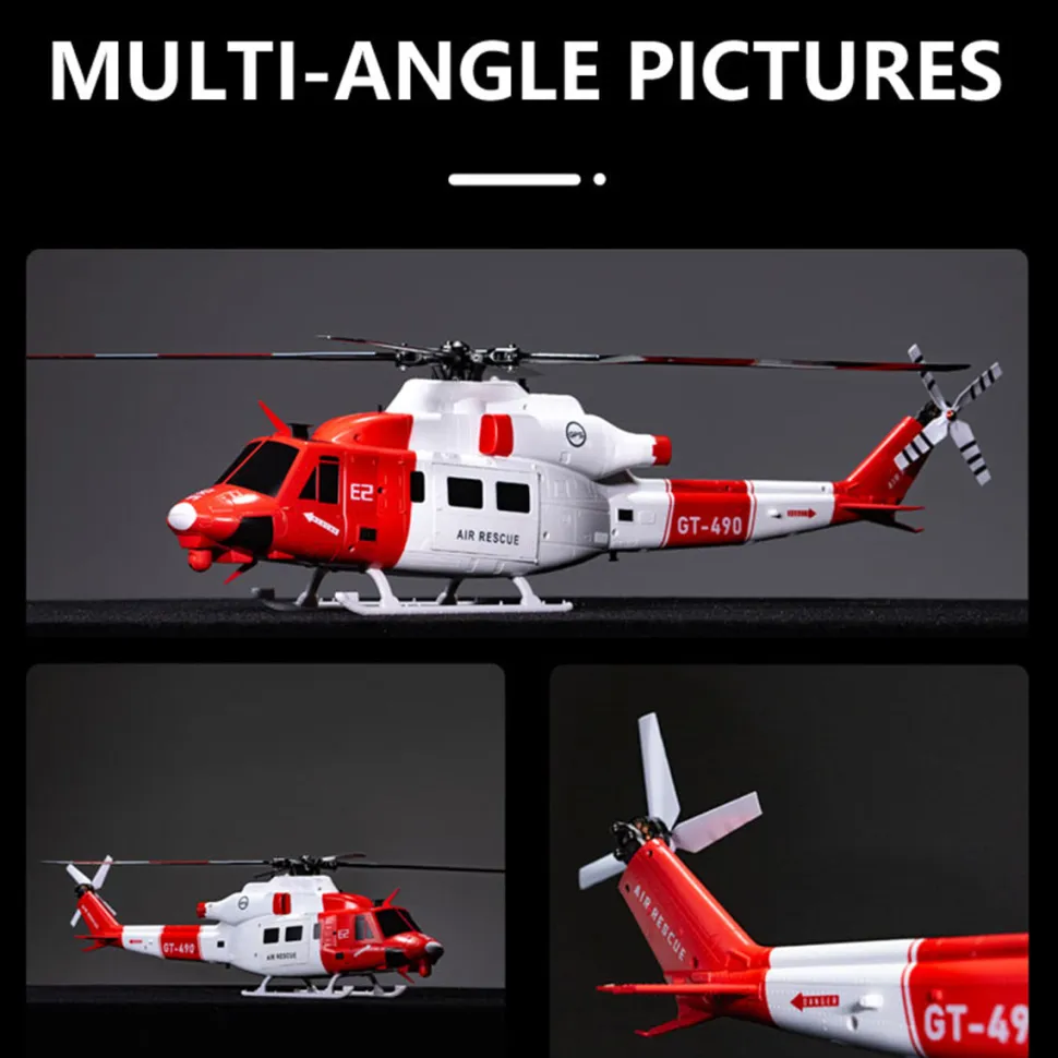 GOOSKY E2 UH-1Y 2.4G 6CH Dual Brushless Direct Drive RC Rescue Simulation Helicopter Model with Lidar positioning