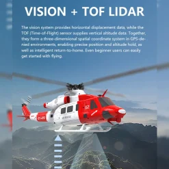 GOOSKY E2 UH-1Y 2.4G 6CH Dual Brushless Direct Drive RC Rescue Simulation Helicopter Model with Lidar positioning